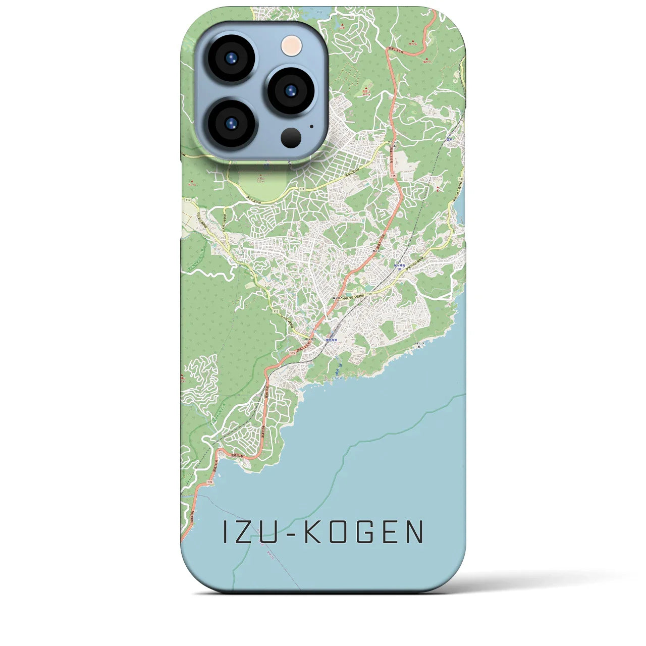 【伊豆高原(静岡県)】地図柄iPhoneケース(バックカバータイプ)