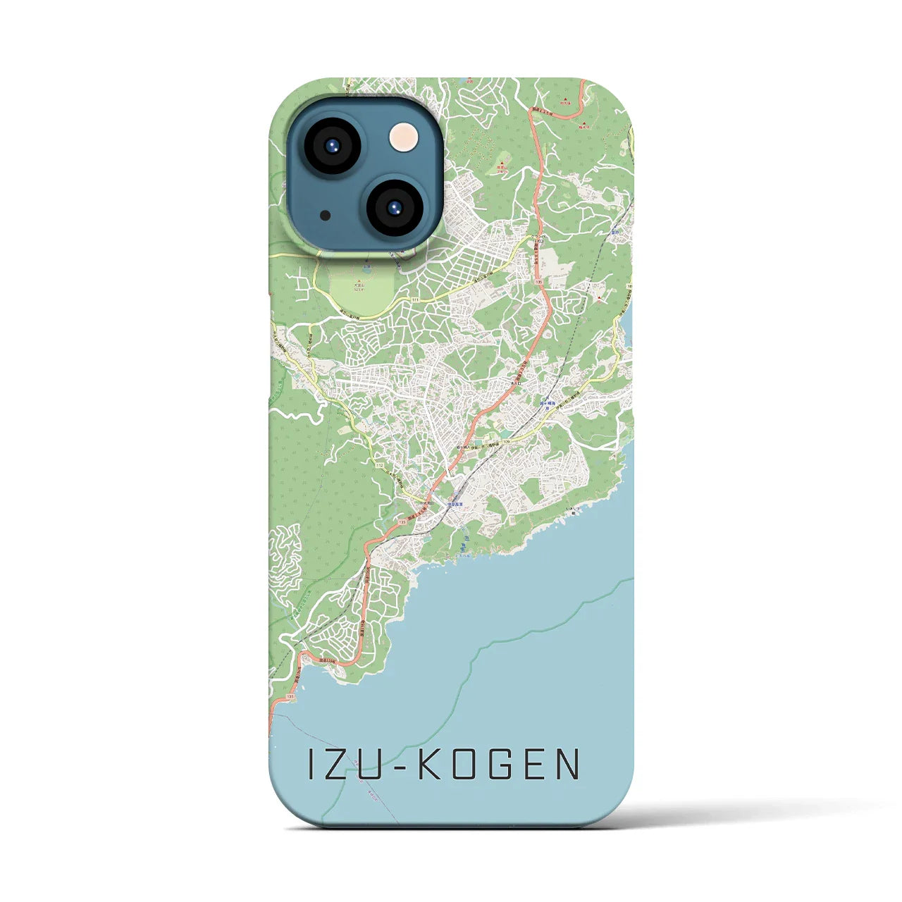 【伊豆高原(静岡県)】地図柄iPhoneケース(バックカバータイプ)