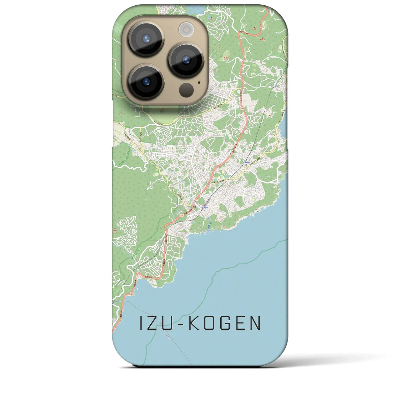 【伊豆高原(静岡県)】地図柄iPhoneケース(バックカバータイプ)