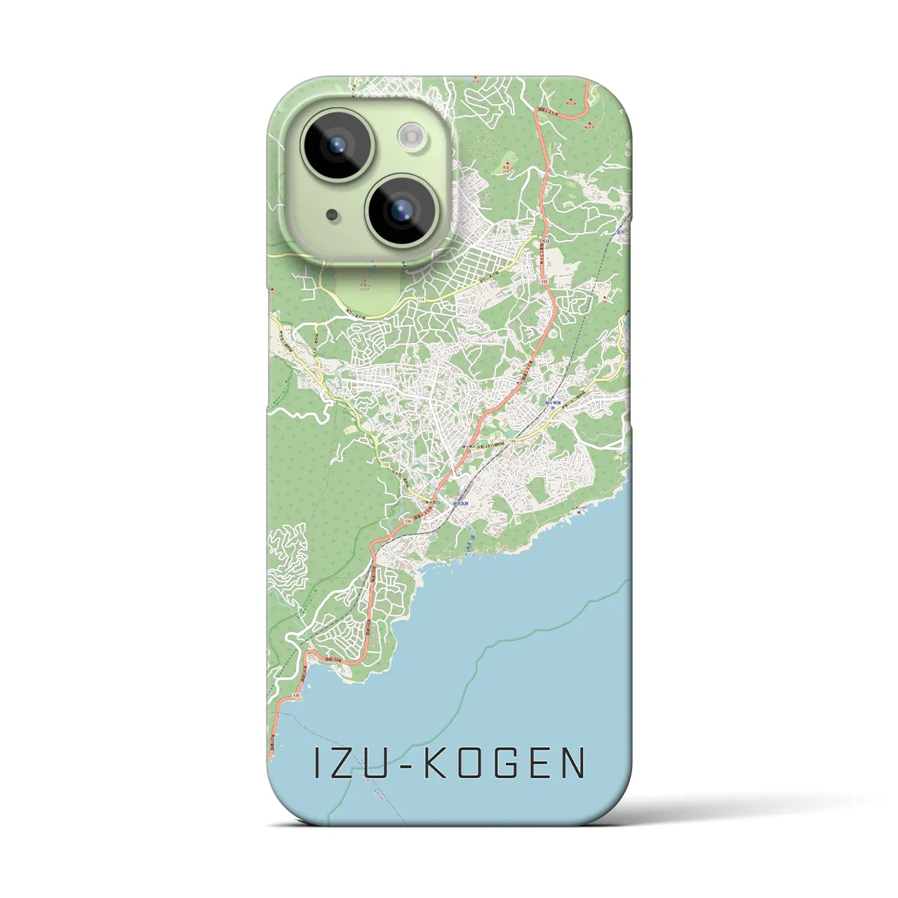 【伊豆高原(静岡県)】地図柄iPhoneケース(バックカバータイプ)