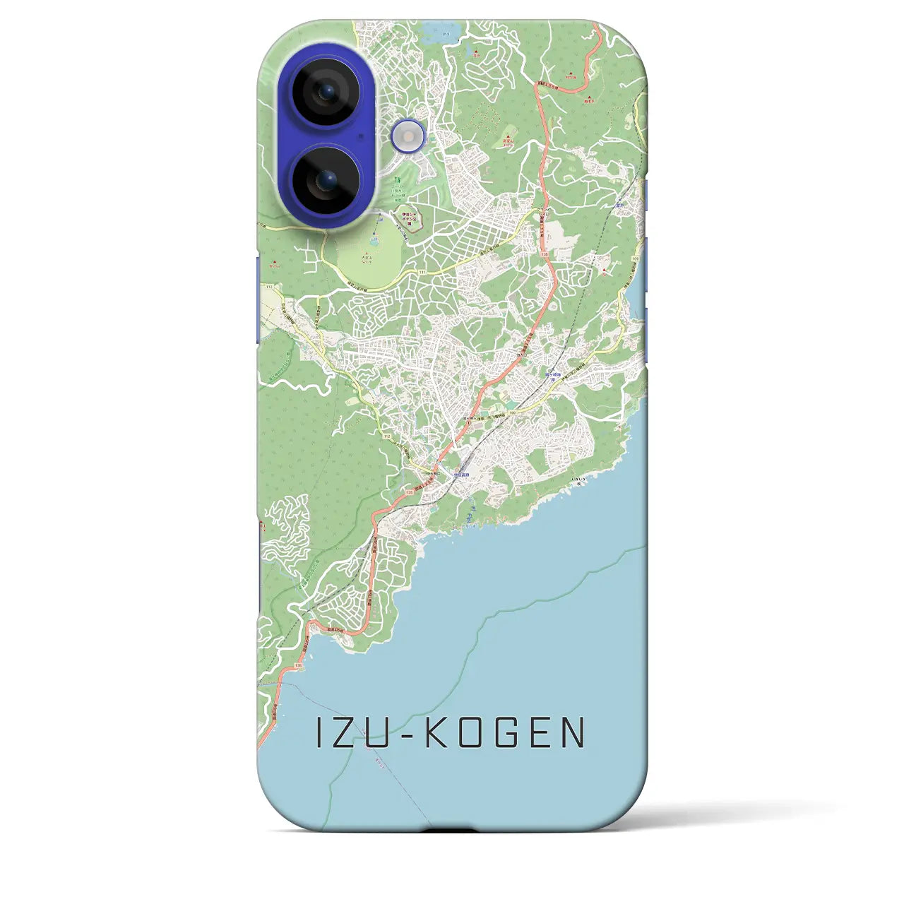 【伊豆高原(静岡県)】地図柄iPhoneケース(バックカバータイプ)ナチュラル・iPhone 16 Pro Max 用