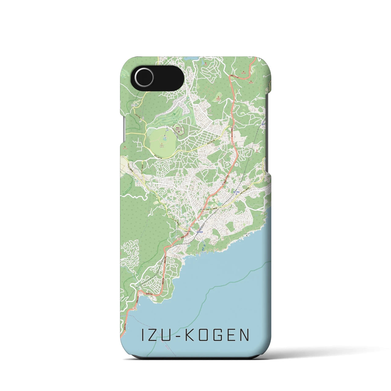 【伊豆高原(静岡県)】地図柄iPhoneケース(バックカバータイプ)