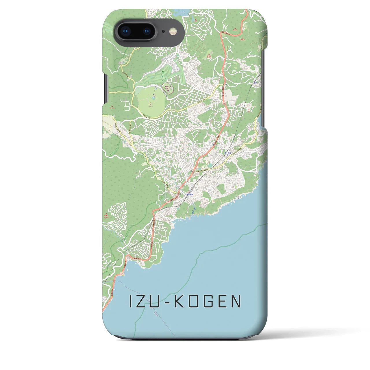 【伊豆高原(静岡県)】地図柄iPhoneケース(バックカバータイプ)