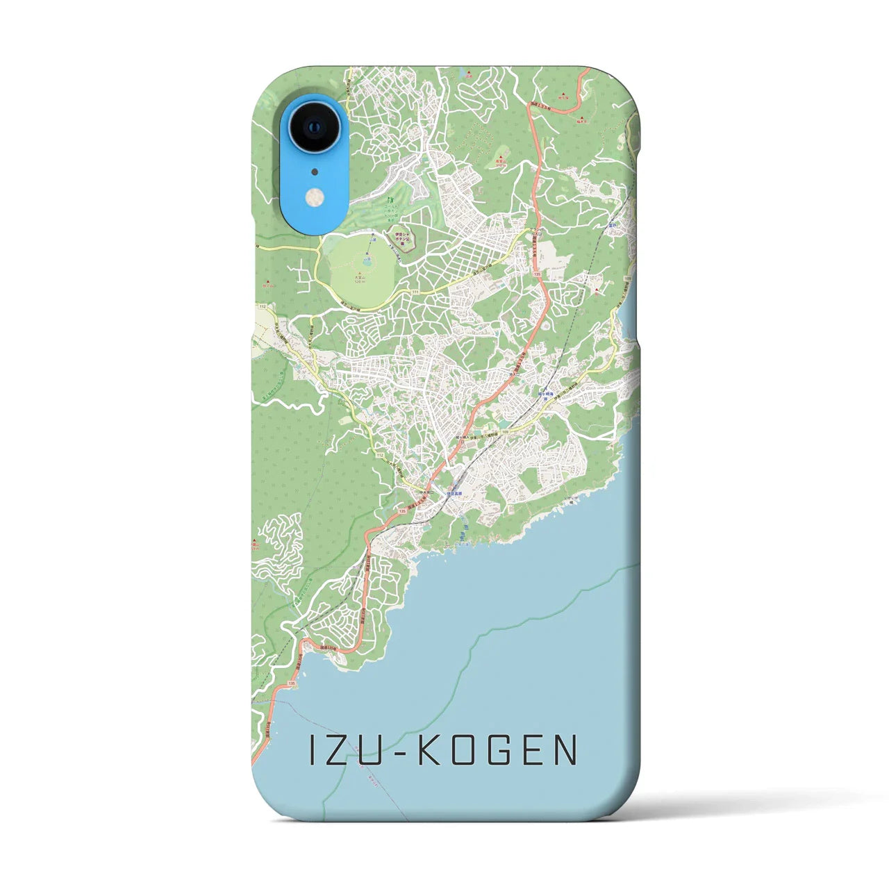 【伊豆高原(静岡県)】地図柄iPhoneケース(バックカバータイプ)