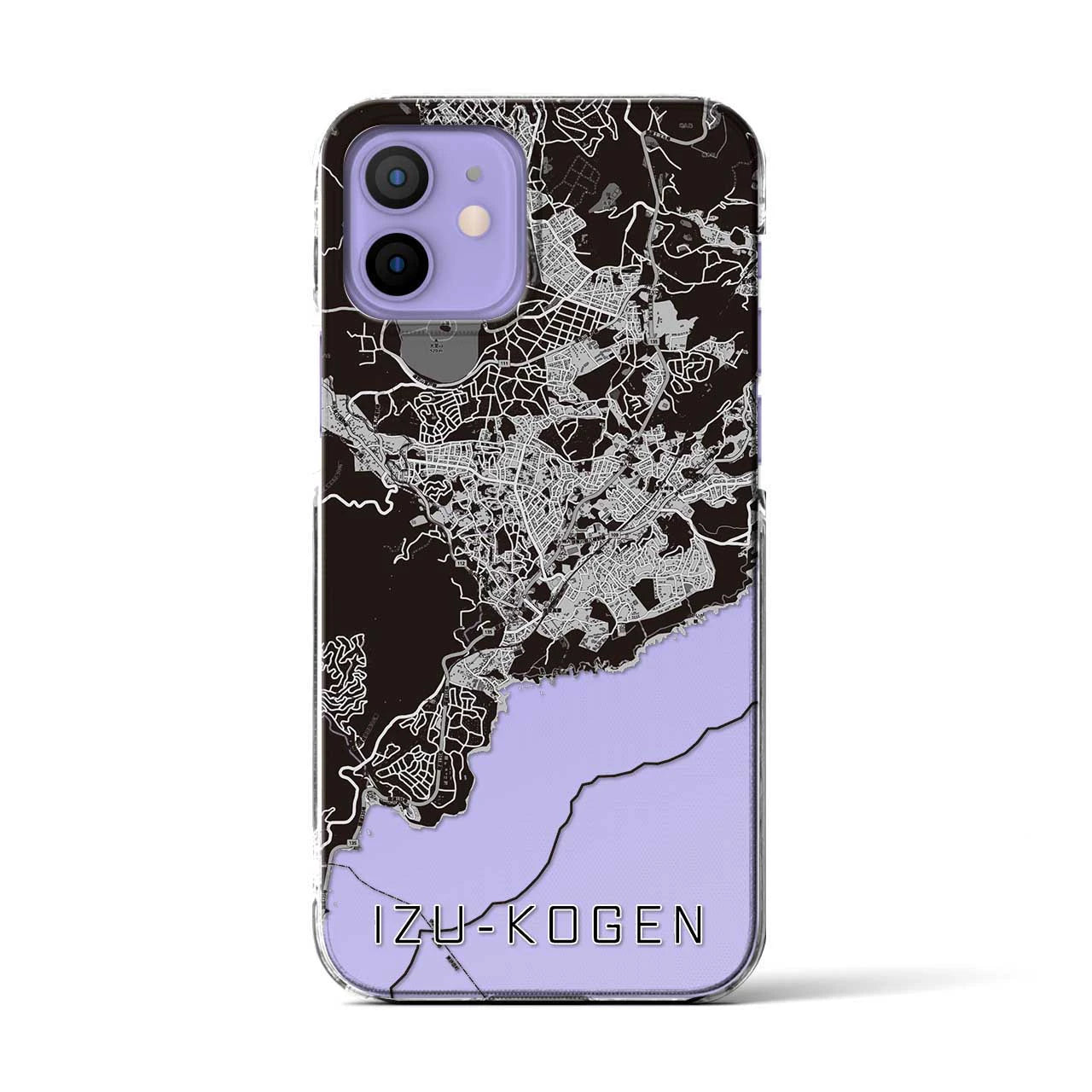 【伊豆高原(静岡県)】地図柄iPhoneケース(クリアタイプ)