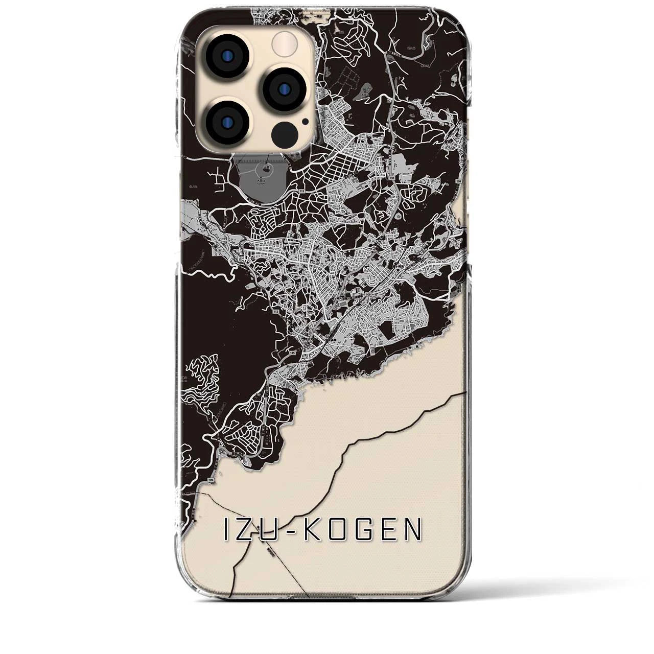 【伊豆高原(静岡県)】地図柄iPhoneケース(クリアタイプ)