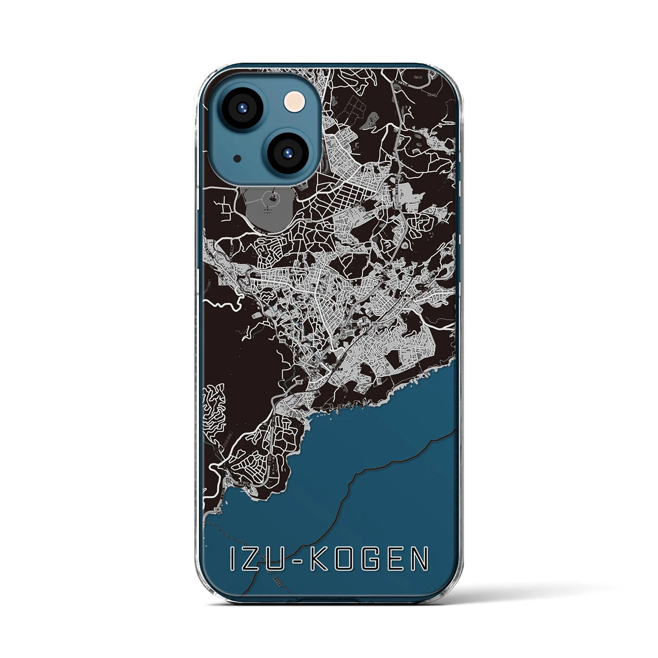 【伊豆高原(静岡県)】地図柄iPhoneケース(クリアタイプ)