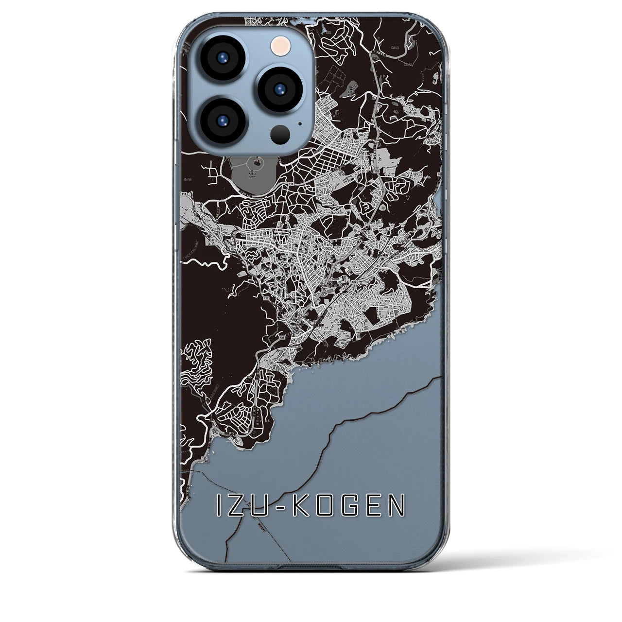 【伊豆高原(静岡県)】地図柄iPhoneケース(クリアタイプ)