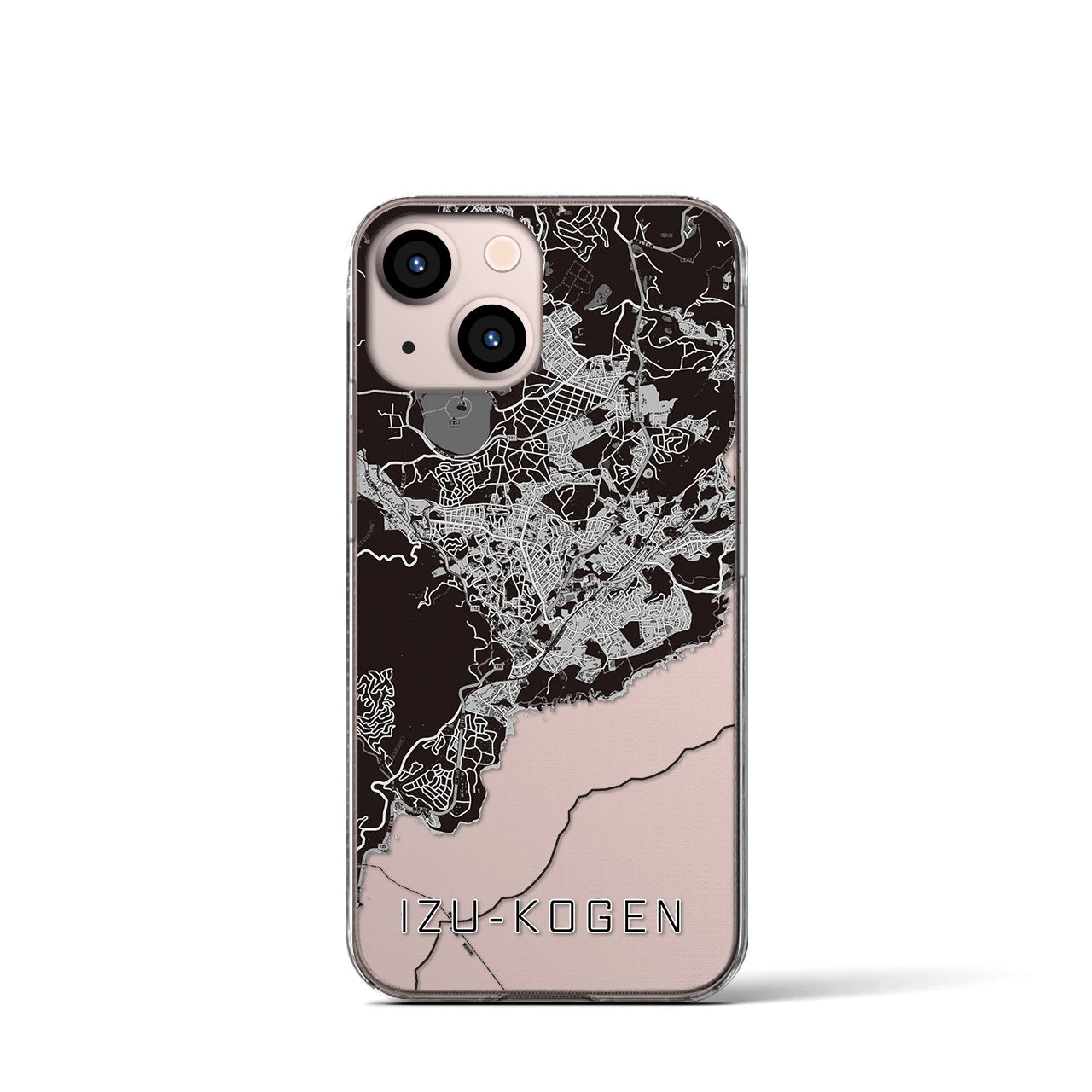 【伊豆高原(静岡県)】地図柄iPhoneケース(クリアタイプ)