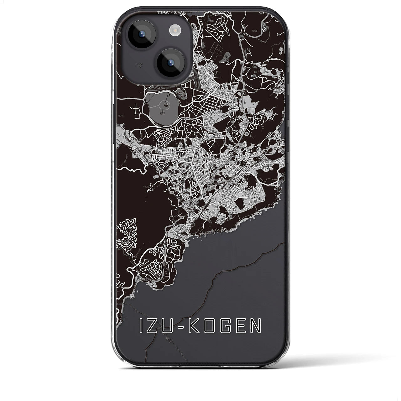 【伊豆高原(静岡県)】地図柄iPhoneケース(クリアタイプ)