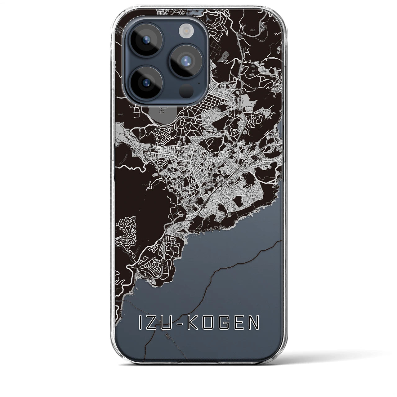 【伊豆高原(静岡県)】地図柄iPhoneケース(クリアタイプ)