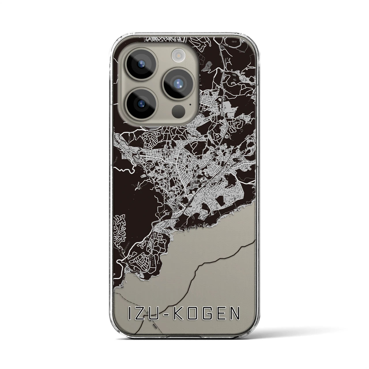 【伊豆高原(静岡県)】地図柄iPhoneケース(クリアタイプ)