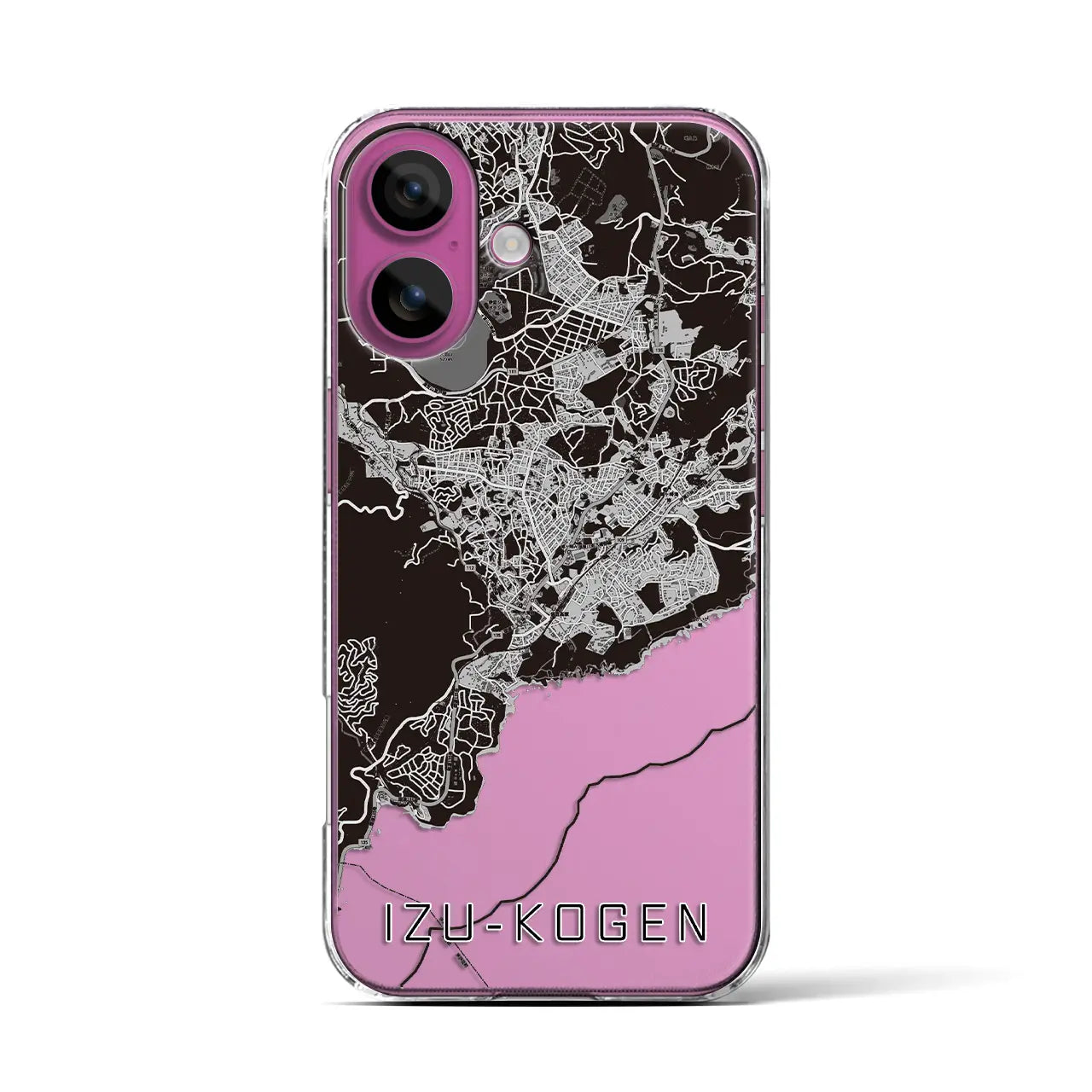 【伊豆高原(静岡県)】地図柄iPhoneケース(クリアタイプ)