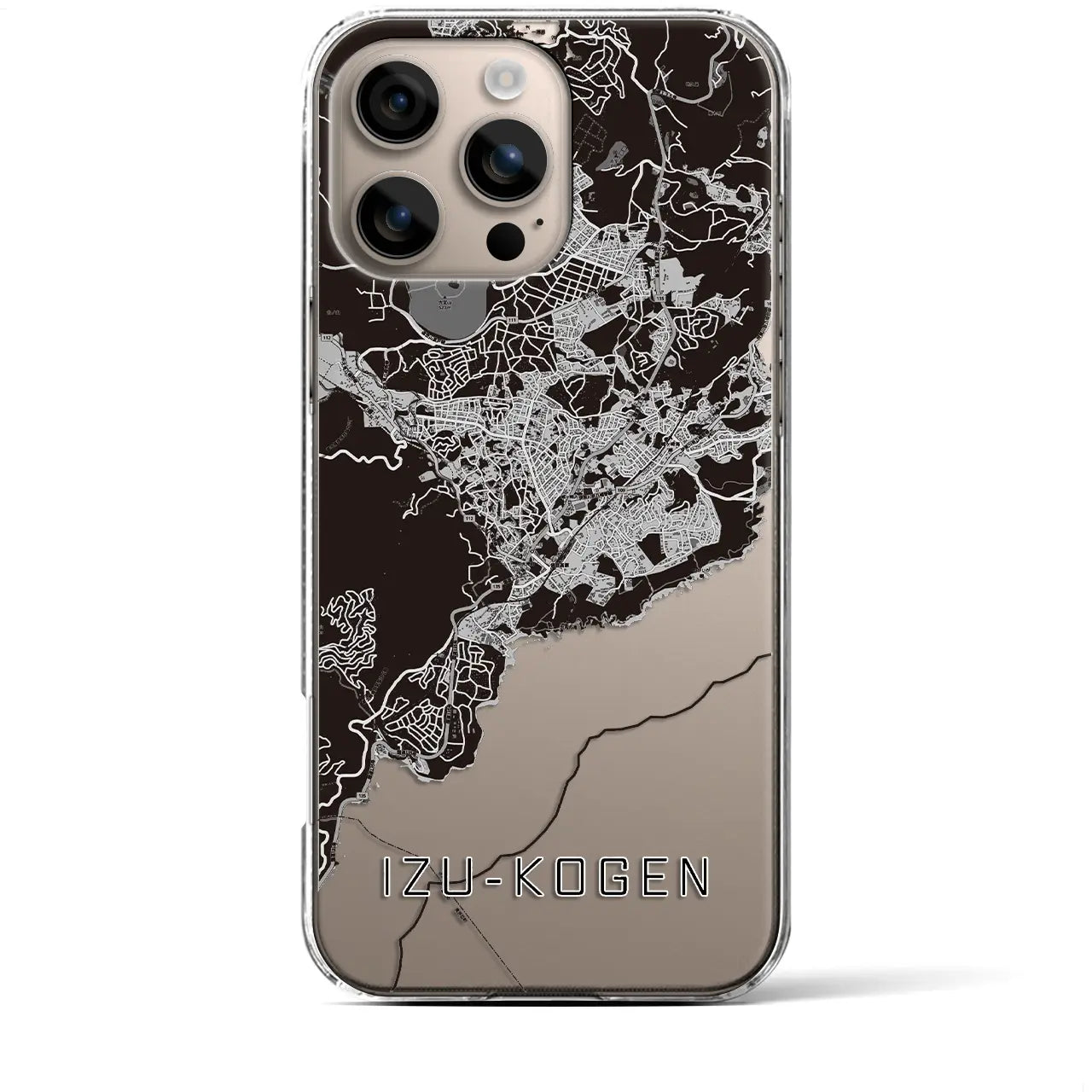 【伊豆高原(静岡県)】地図柄iPhoneケース(クリアタイプ)