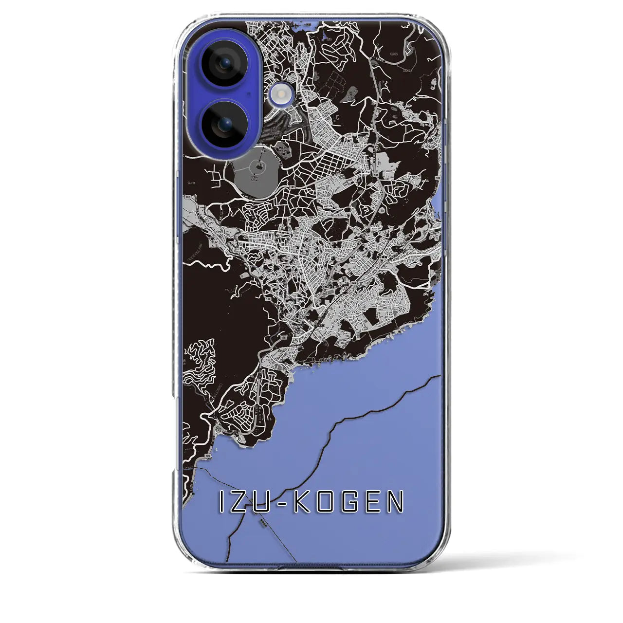 【伊豆高原(静岡県)】地図柄iPhoneケース(クリアタイプ)