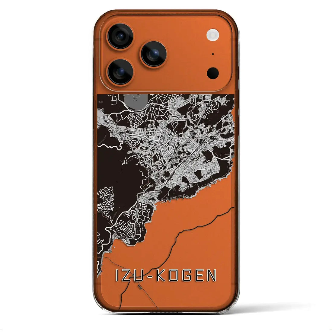 【伊豆高原(静岡県)】地図柄iPhoneケース(クリアタイプ)