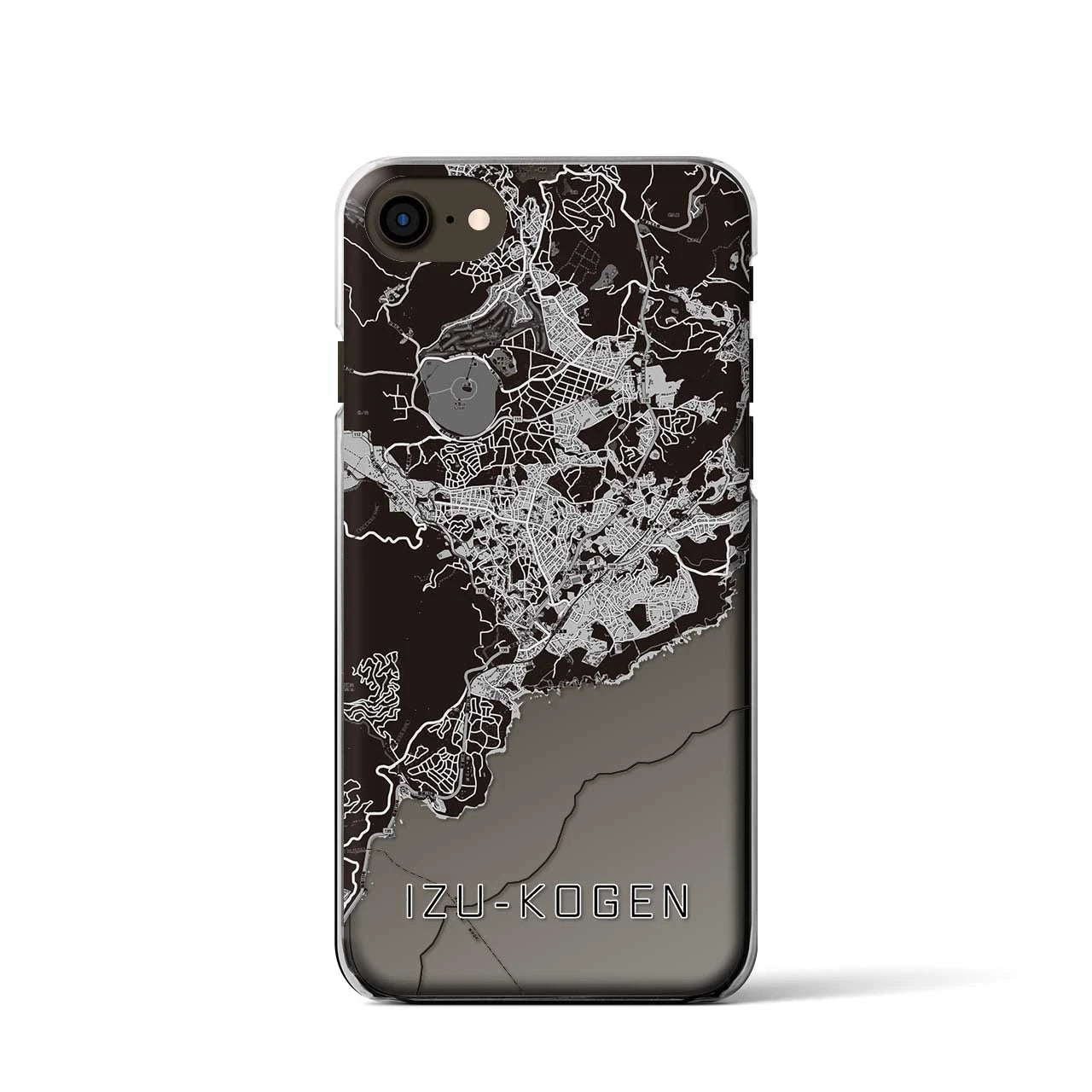 【伊豆高原(静岡県)】地図柄iPhoneケース(クリアタイプ)