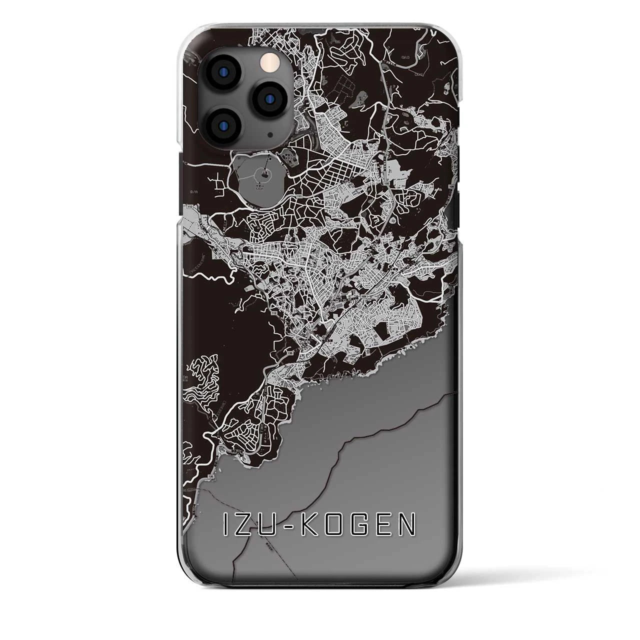 【伊豆高原(静岡県)】地図柄iPhoneケース(クリアタイプ)