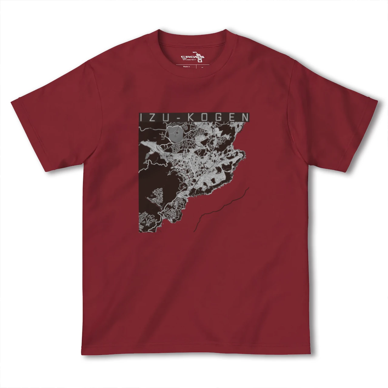 【伊豆高原(静岡県)】地図柄ヘビーウェイトTシャツ