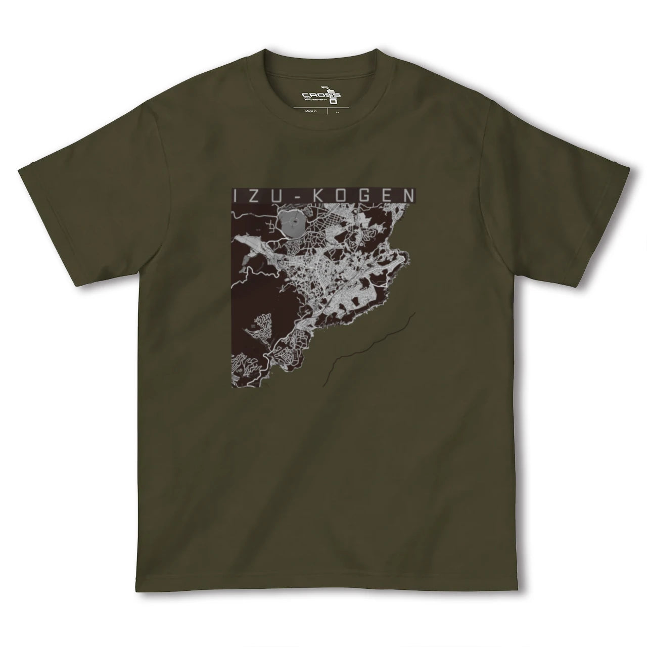 【伊豆高原(静岡県)】地図柄ヘビーウェイトTシャツ