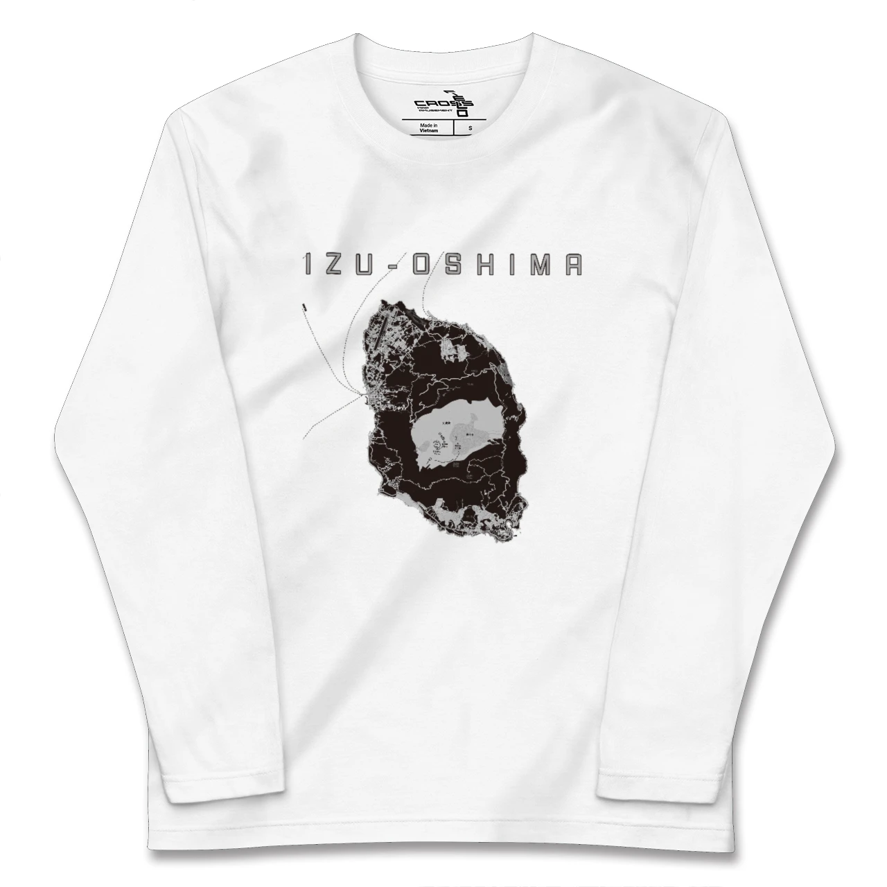 【伊豆大島(東京都)】地図柄ロングスリーブTシャツ