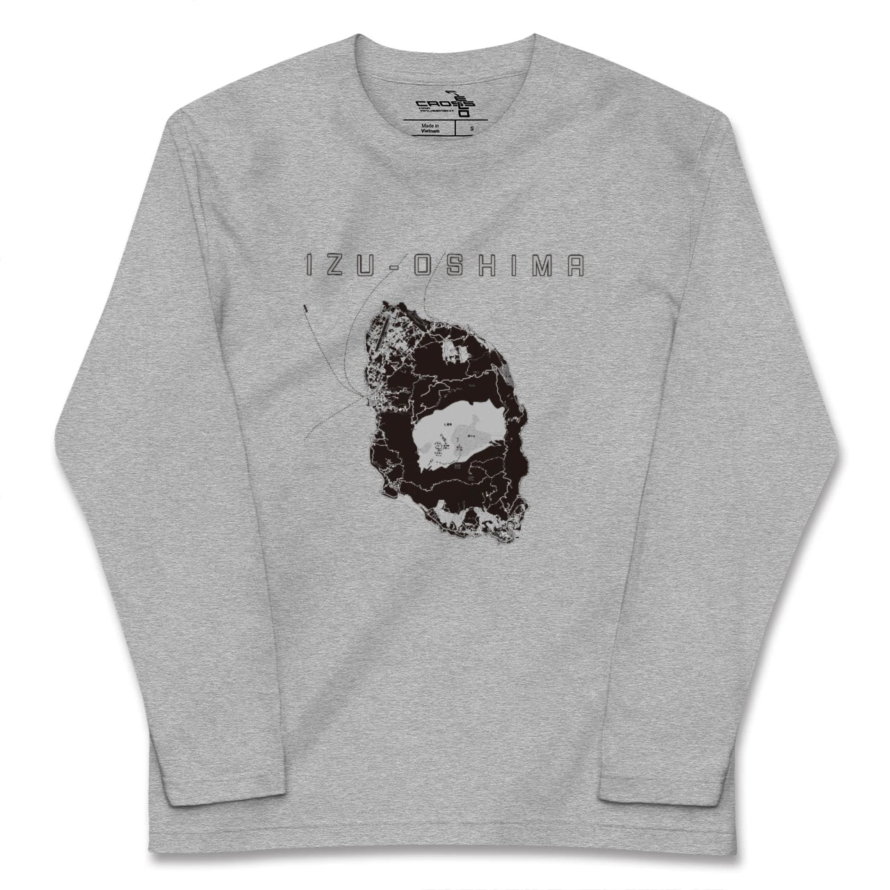 【伊豆大島(東京都)】地図柄ロングスリーブTシャツ