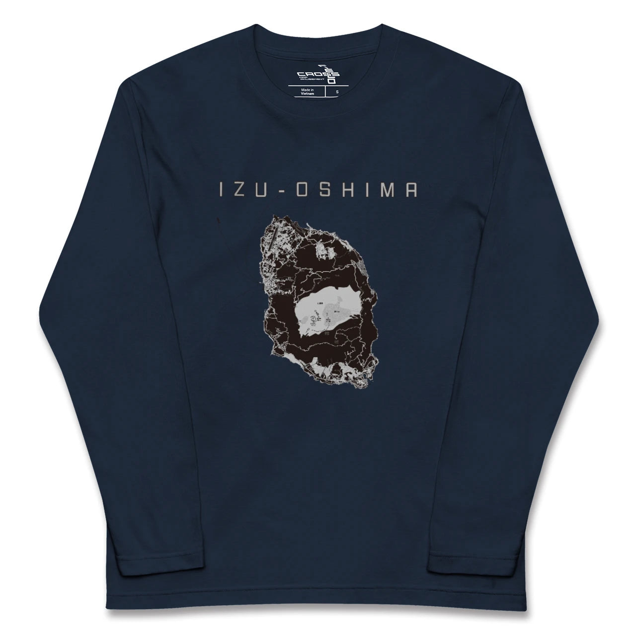 【伊豆大島(東京都)】地図柄ロングスリーブTシャツ