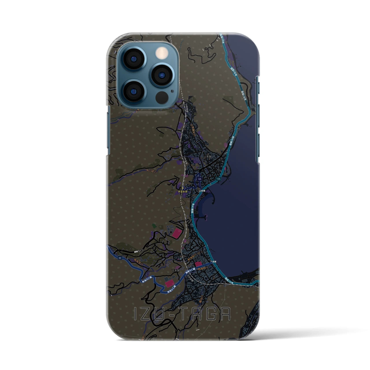 【伊豆多賀(静岡県)】地図柄iPhoneケース(バックカバータイプ)