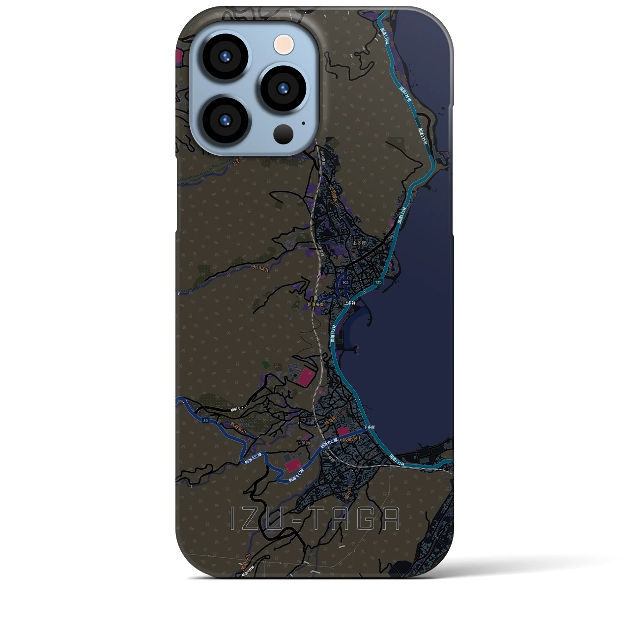 【伊豆多賀(静岡県)】地図柄iPhoneケース(バックカバータイプ)