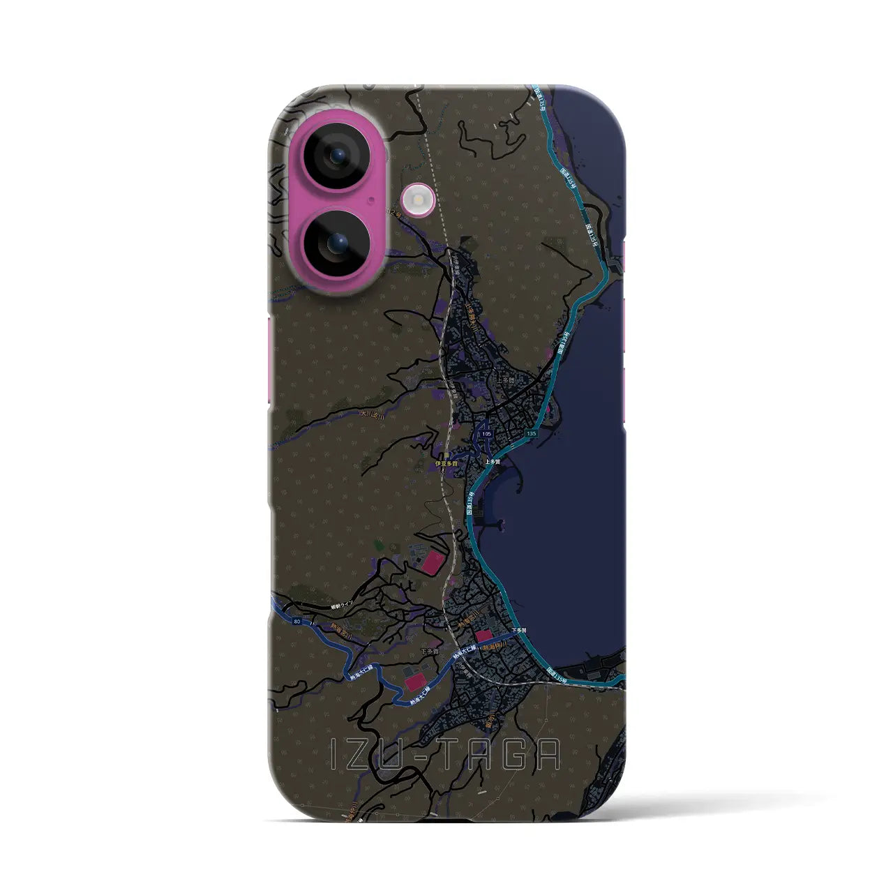 【伊豆多賀(静岡県)】地図柄iPhoneケース(バックカバータイプ)