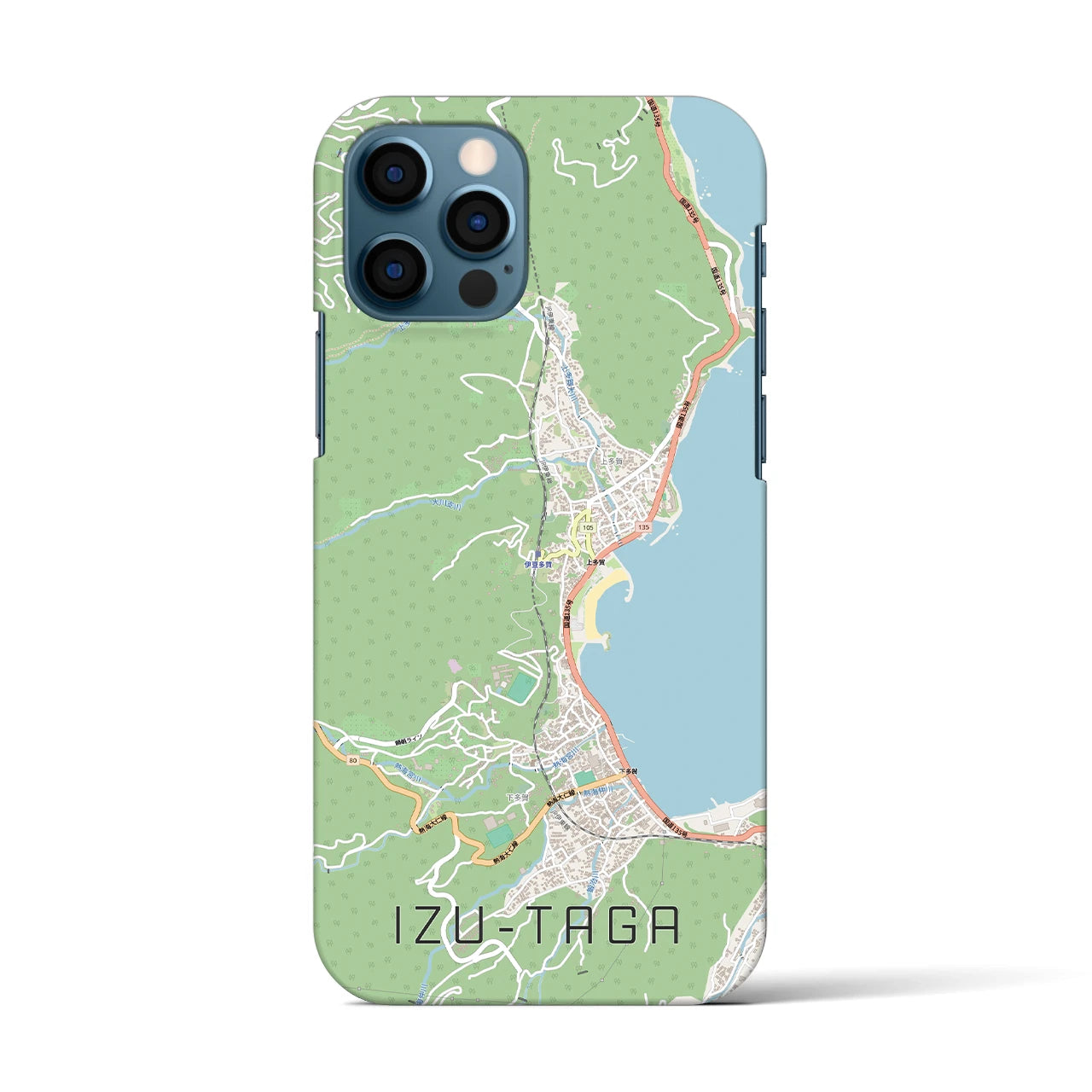 【伊豆多賀(静岡県)】地図柄iPhoneケース(バックカバータイプ)