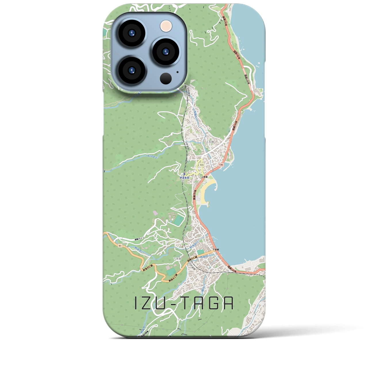 【伊豆多賀(静岡県)】地図柄iPhoneケース(バックカバータイプ)