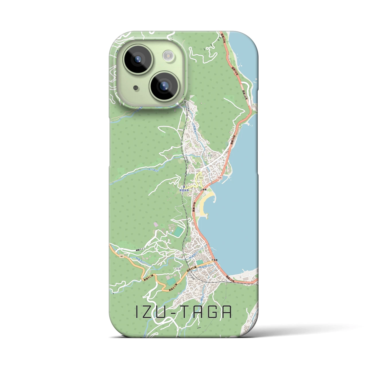 【伊豆多賀(静岡県)】地図柄iPhoneケース(バックカバータイプ)