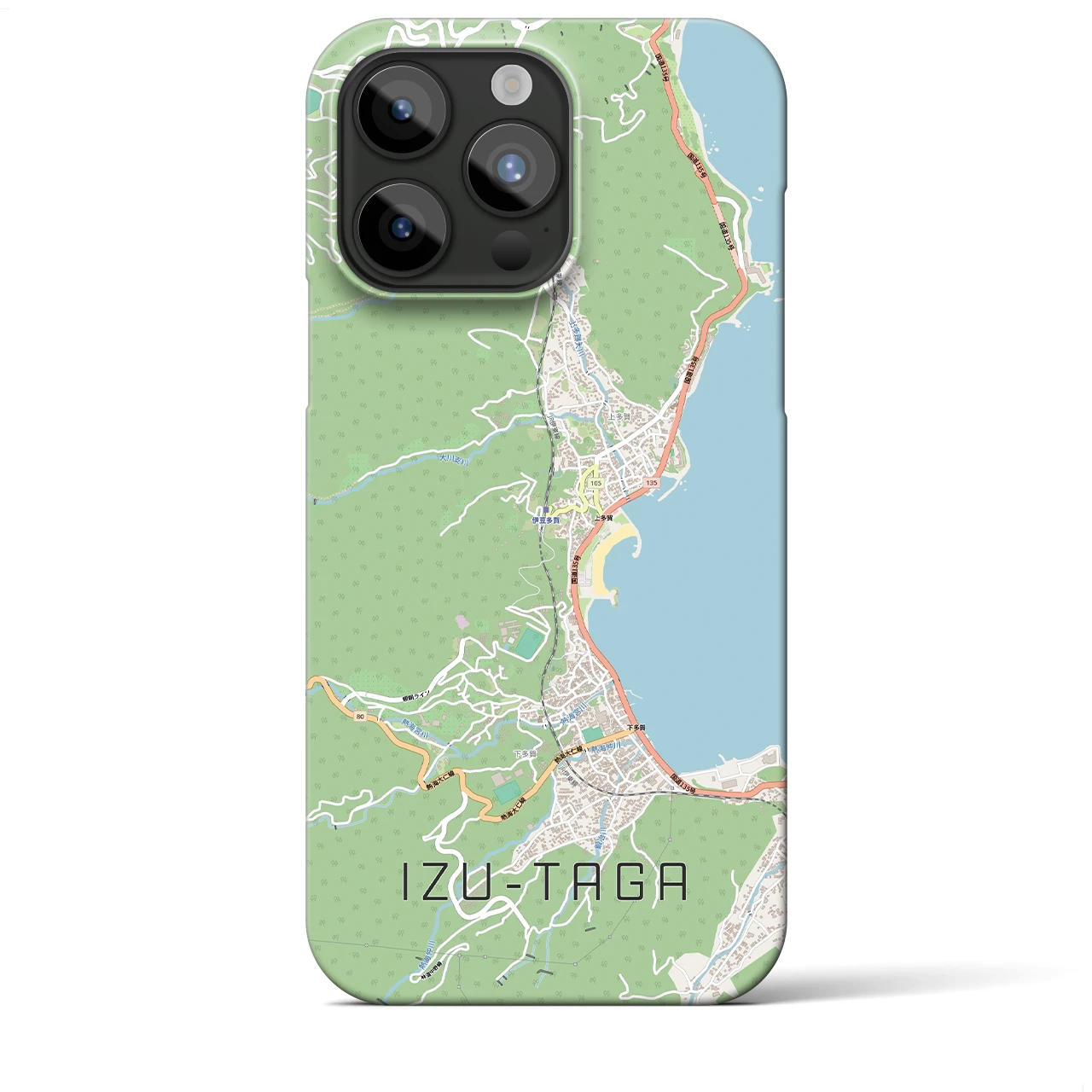 【伊豆多賀(静岡県)】地図柄iPhoneケース(バックカバータイプ)