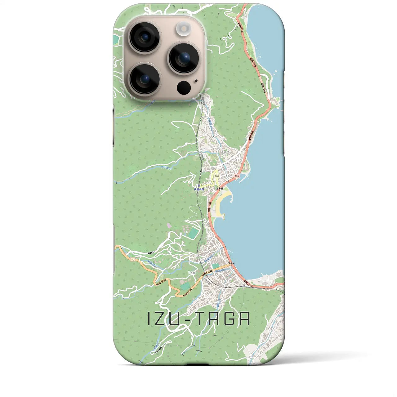 【伊豆多賀(静岡県)】地図柄iPhoneケース(バックカバータイプ)