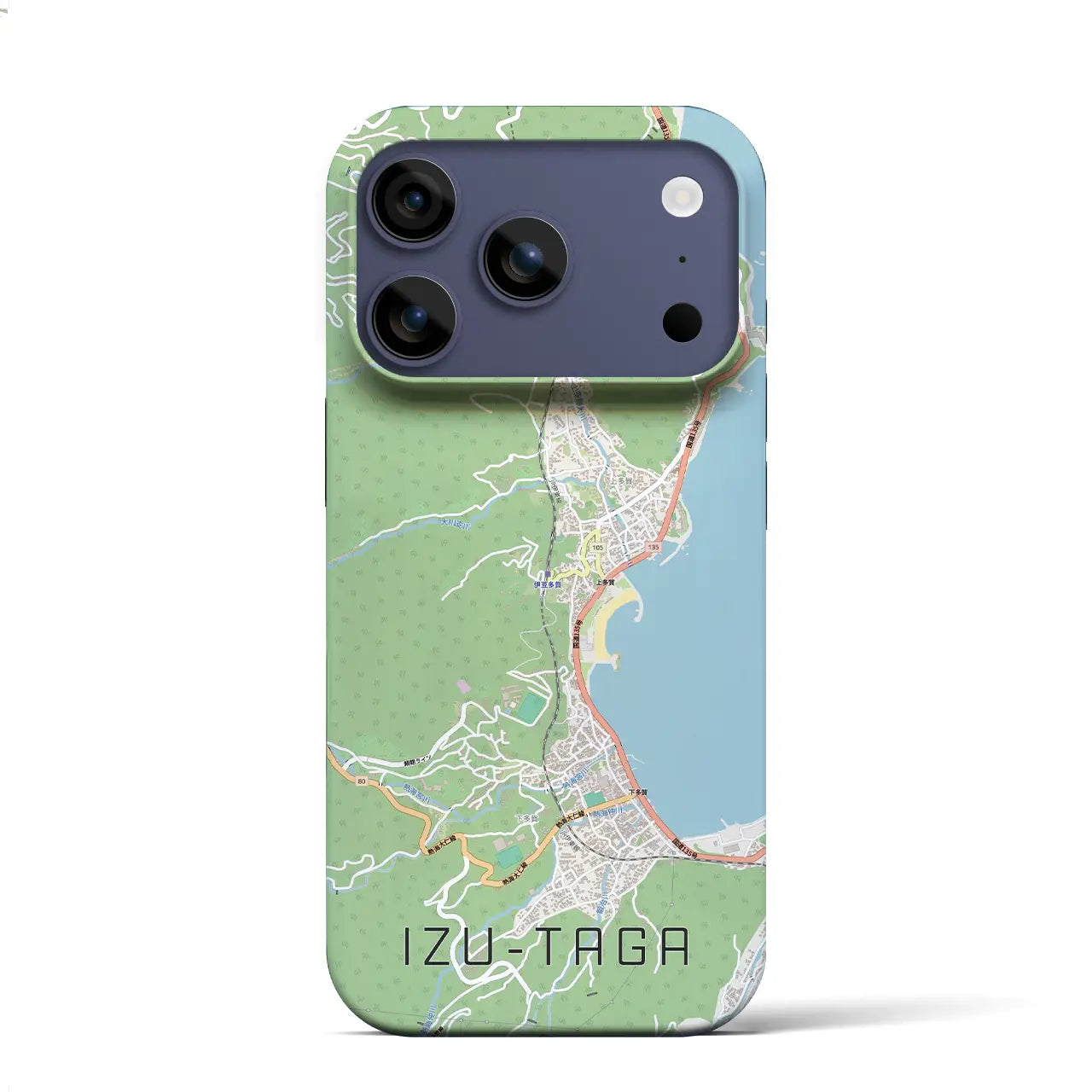 【伊豆多賀(静岡県)】地図柄iPhoneケース(バックカバータイプ)ナチュラル・iPhone 17 Pro Max 用