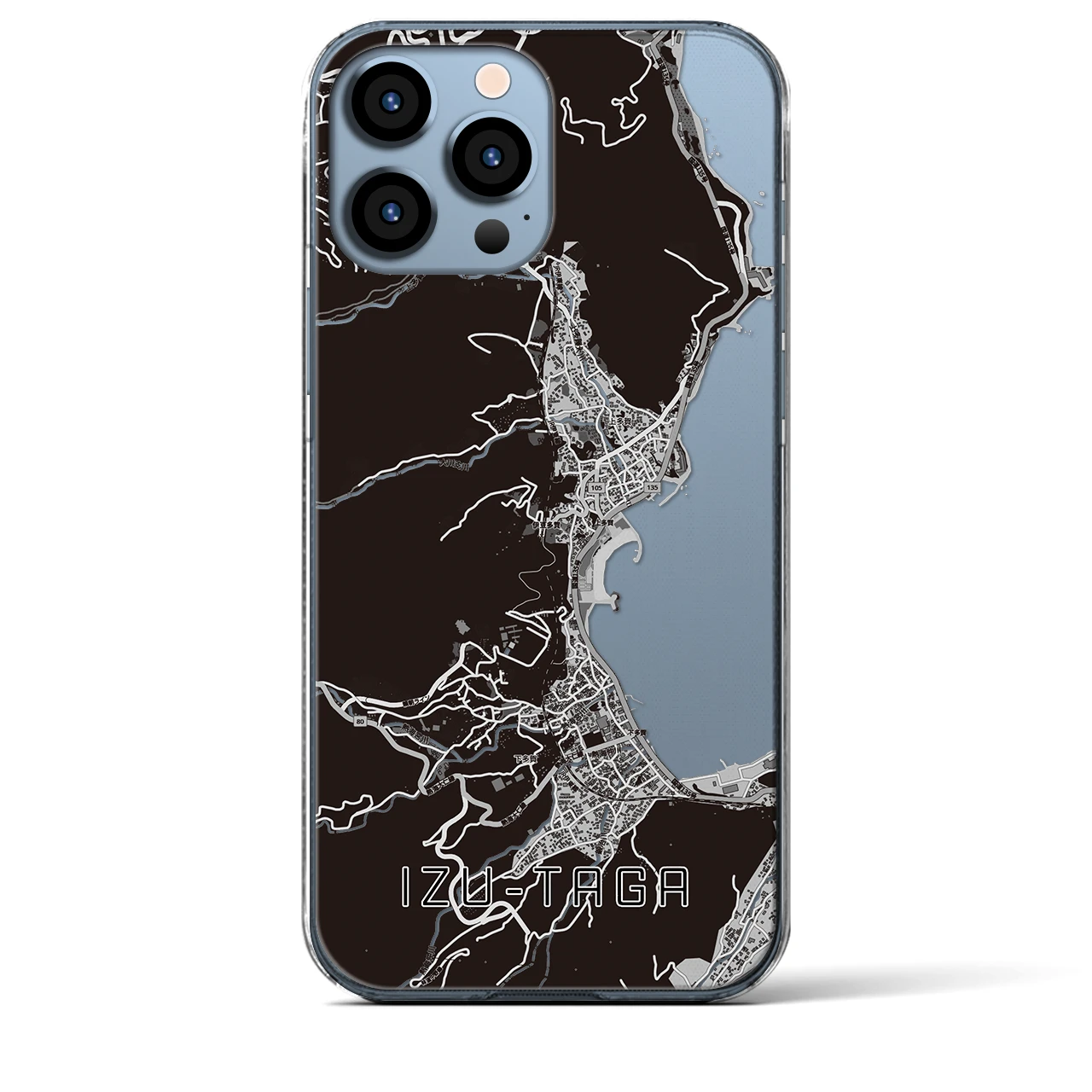 【伊豆多賀(静岡県)】地図柄iPhoneケース(クリアタイプ)