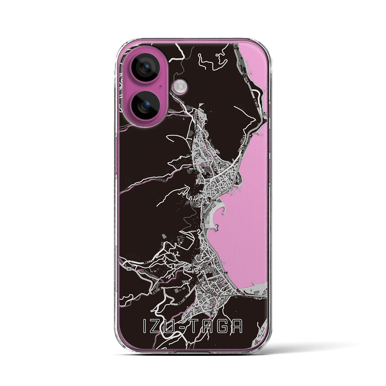 【伊豆多賀(静岡県)】地図柄iPhoneケース(クリアタイプ)
