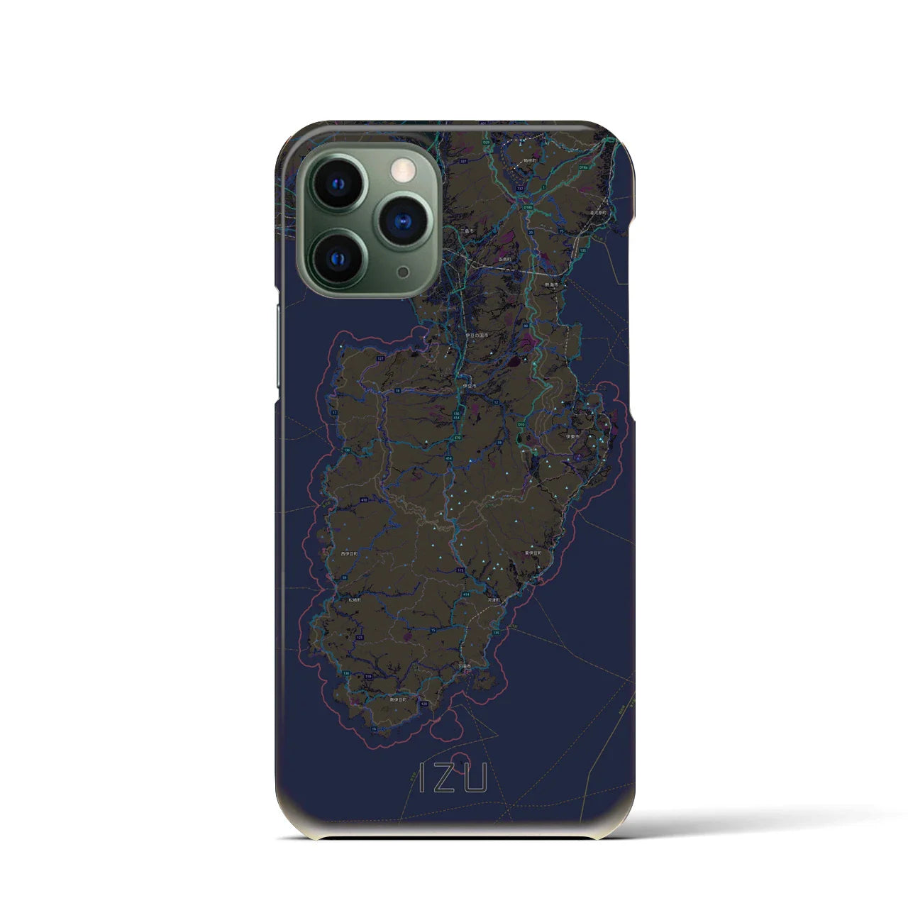 【伊豆2(静岡県)】地図柄iPhoneケース(バックカバータイプ)