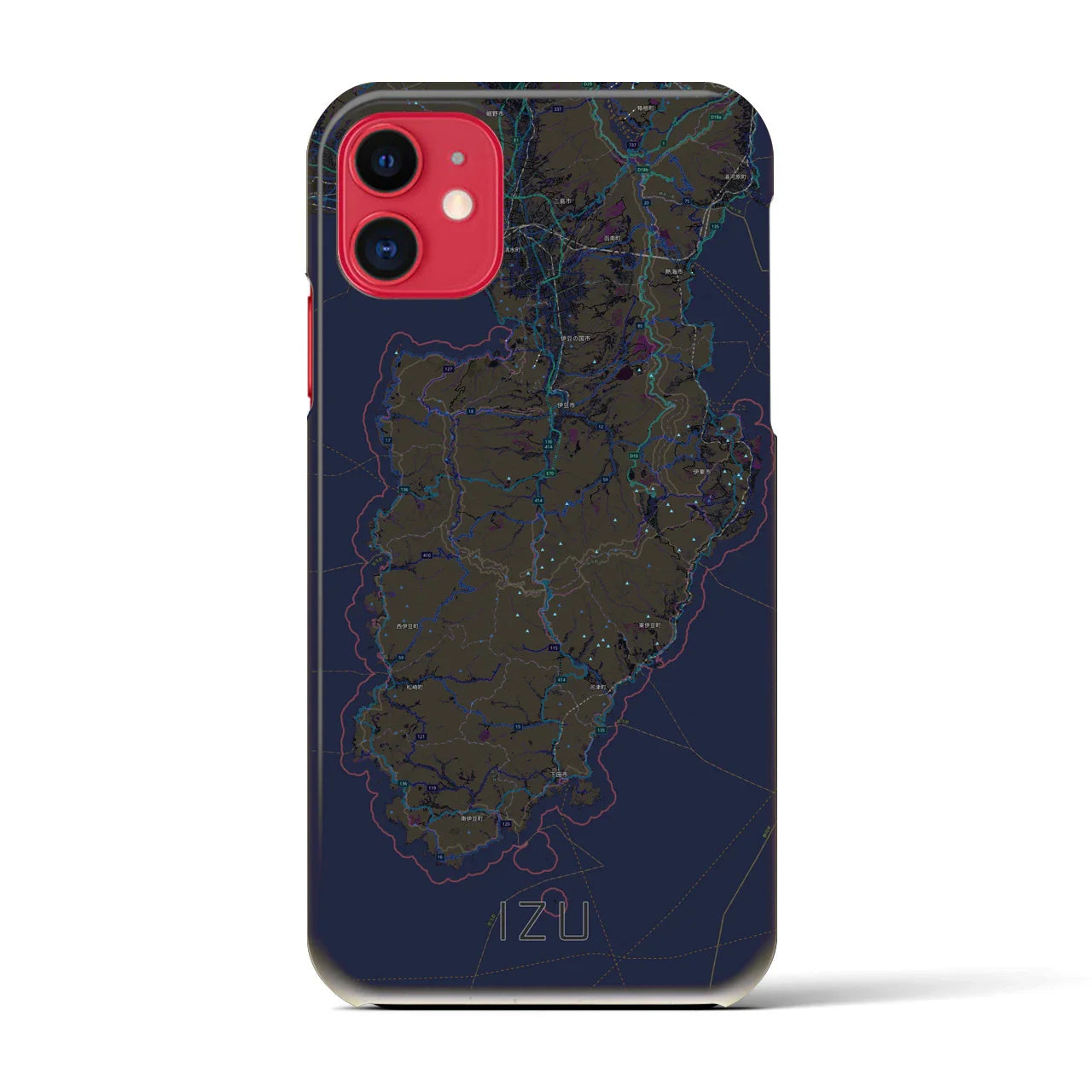 【伊豆2(静岡県)】地図柄iPhoneケース(バックカバータイプ)