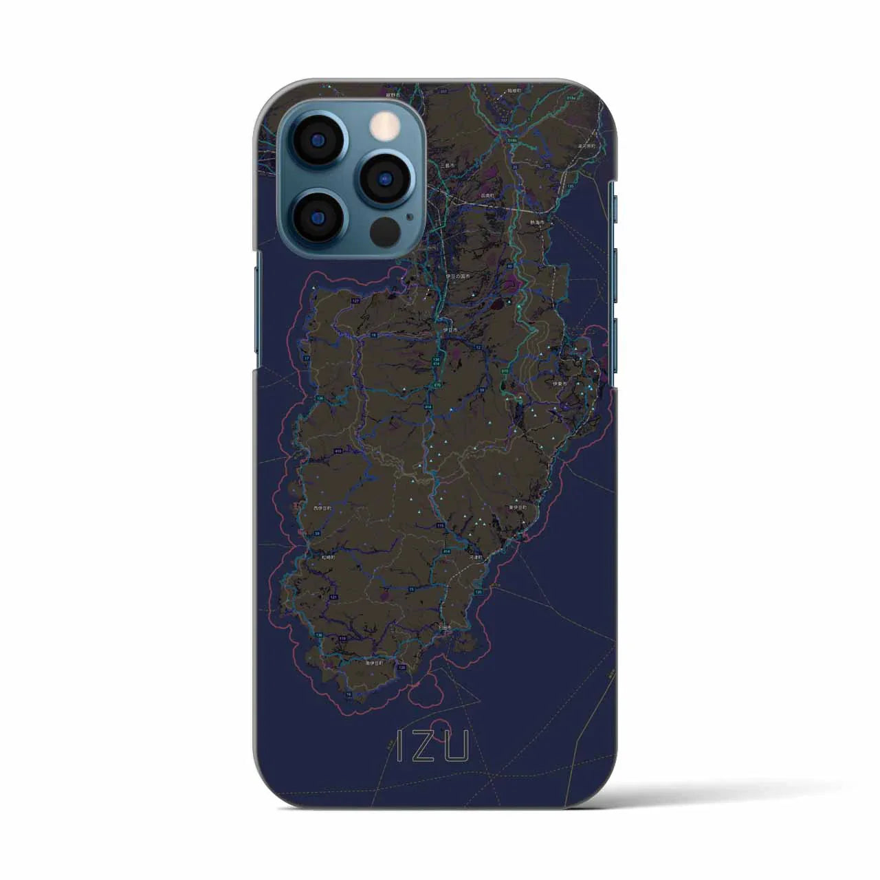 【伊豆2(静岡県)】地図柄iPhoneケース(バックカバータイプ)