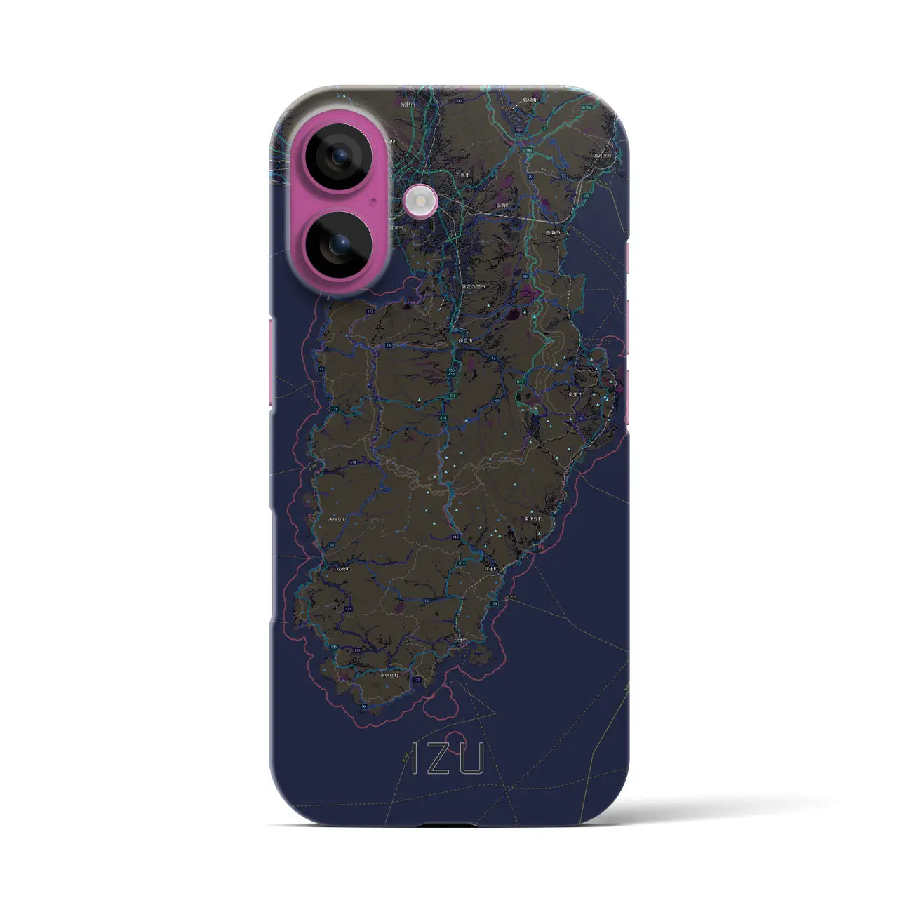 【伊豆2(静岡県)】地図柄iPhoneケース(バックカバータイプ)
