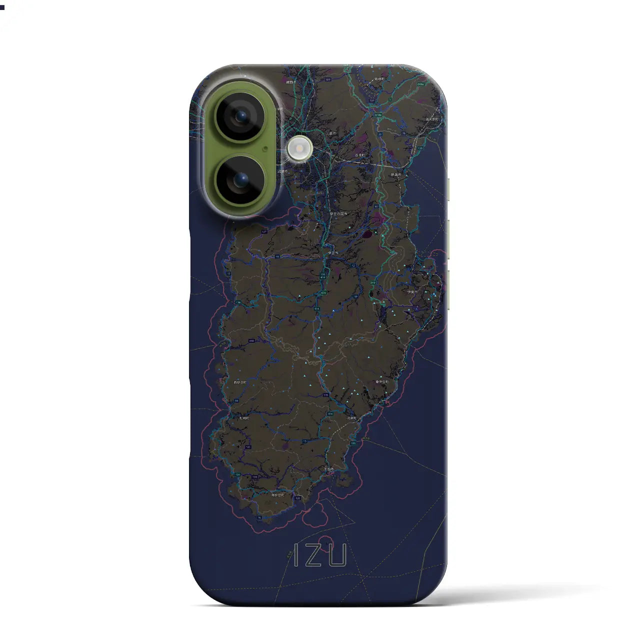 【伊豆2(静岡県)】地図柄iPhoneケース(バックカバータイプ)