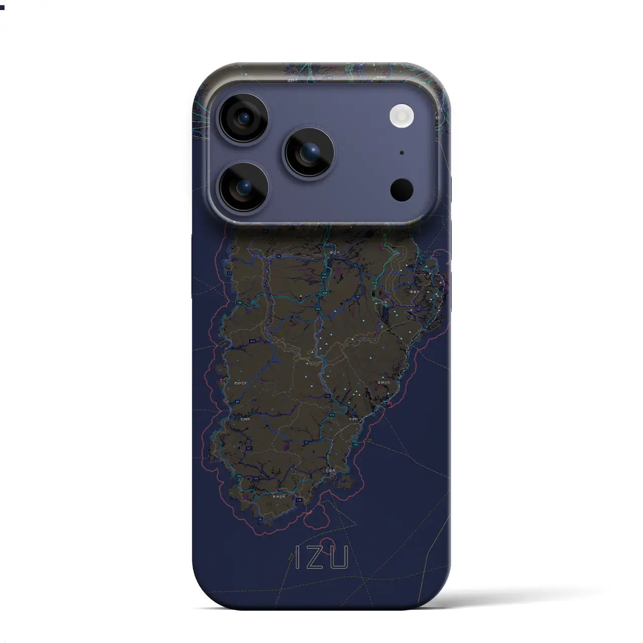 【伊豆2(静岡県)】地図柄iPhoneケース(バックカバータイプ)