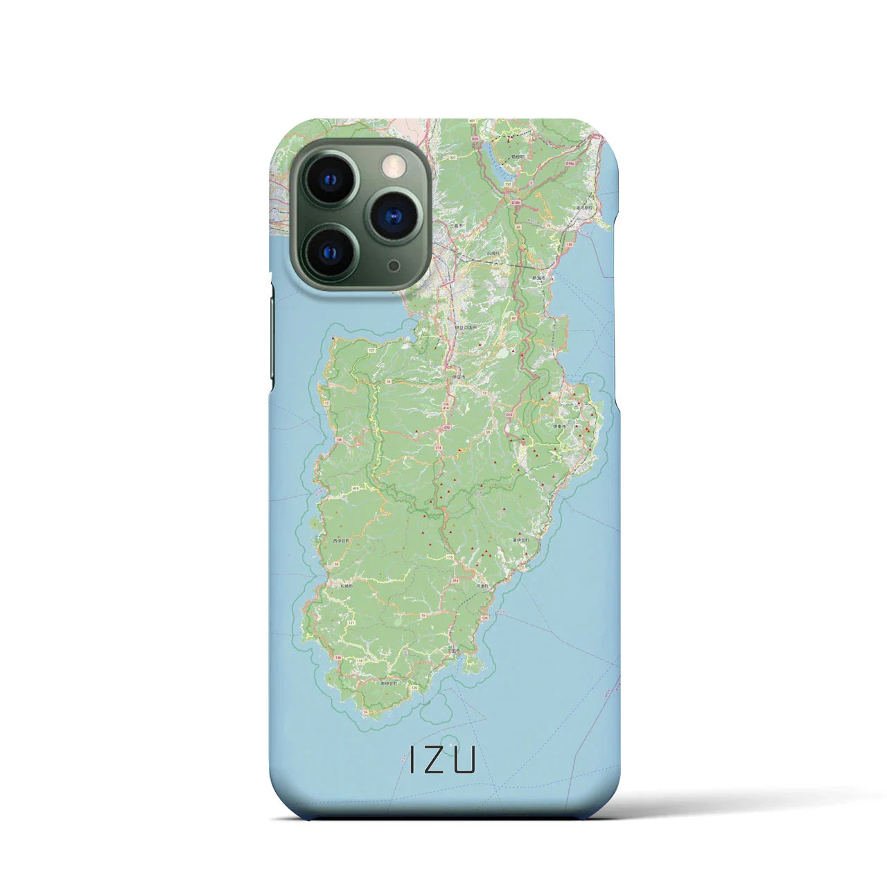 【伊豆2(静岡県)】地図柄iPhoneケース(バックカバータイプ)