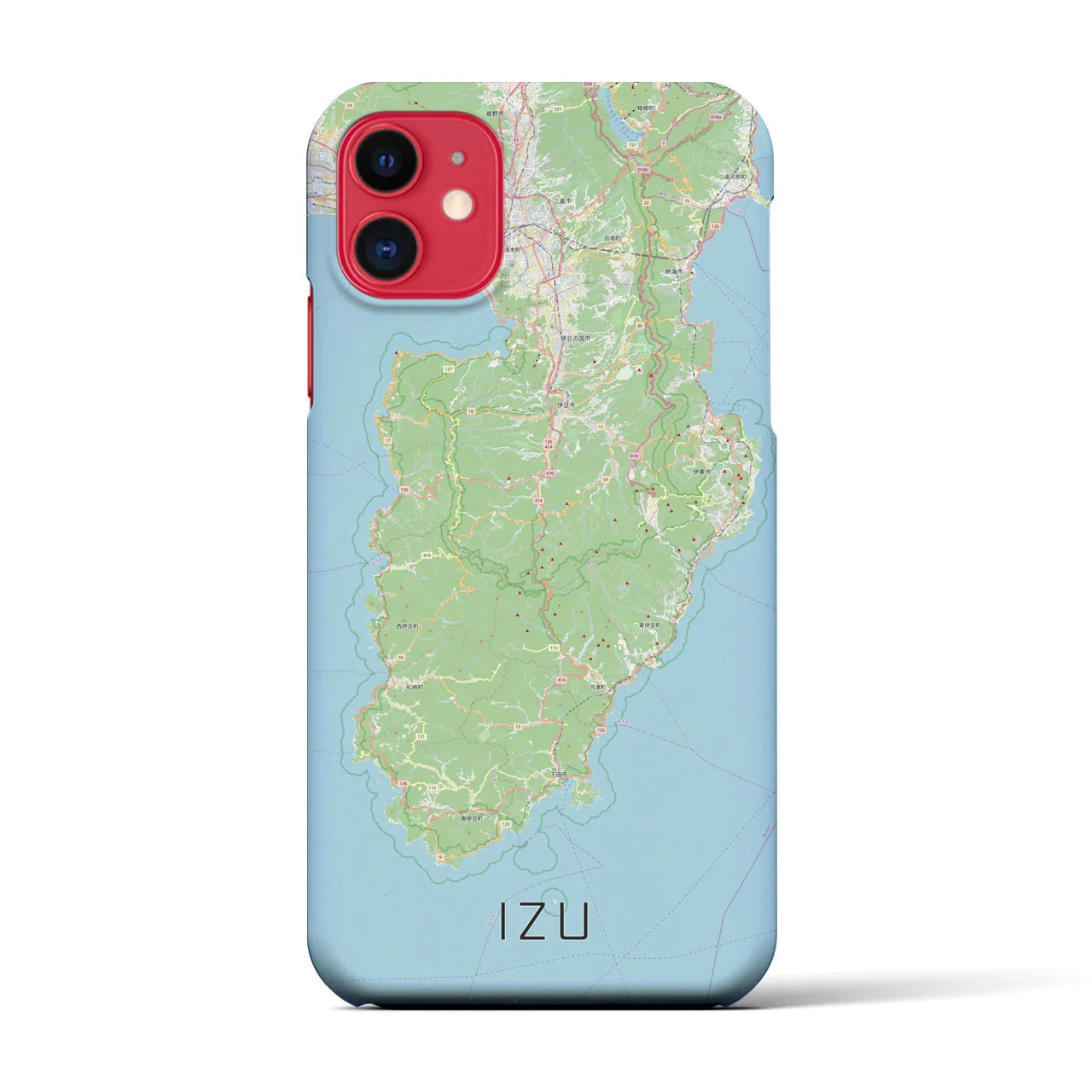 【伊豆2(静岡県)】地図柄iPhoneケース(バックカバータイプ)