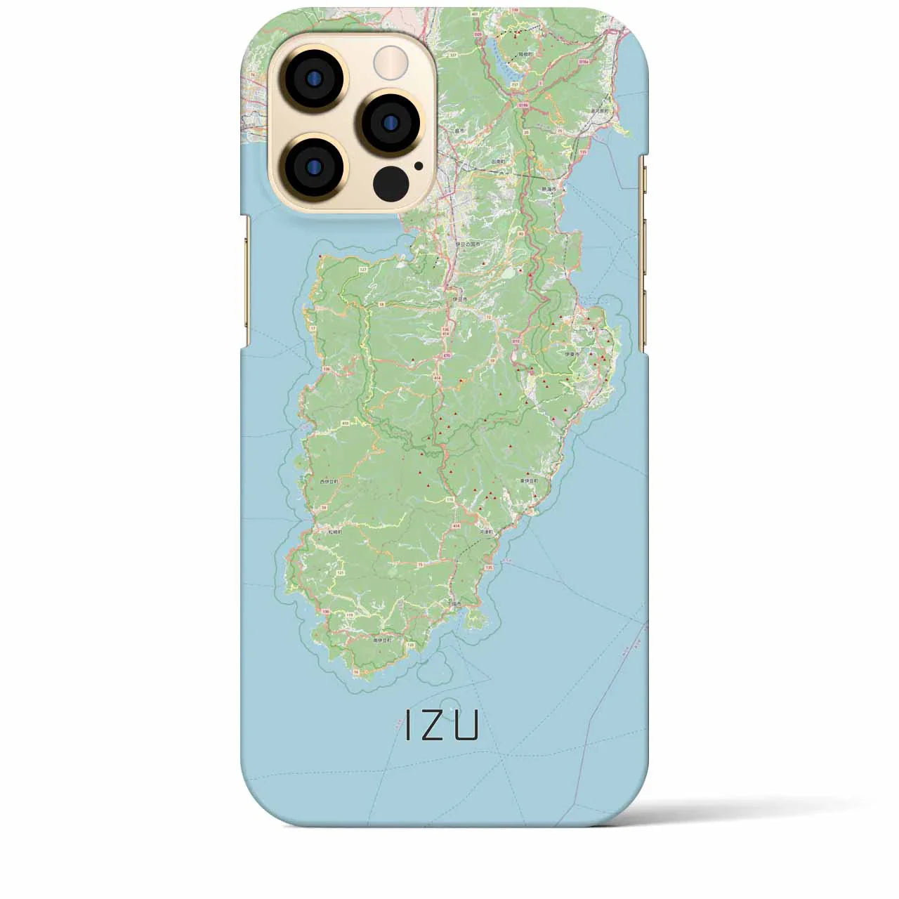【伊豆2(静岡県)】地図柄iPhoneケース(バックカバータイプ)
