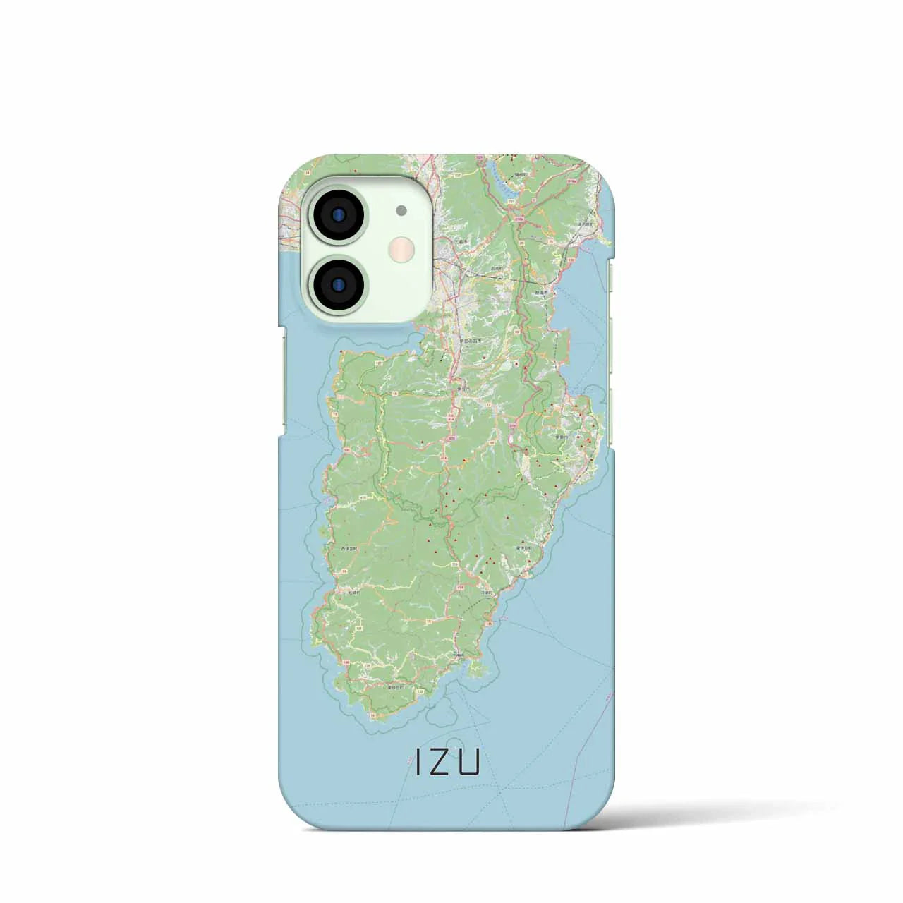 【伊豆2(静岡県)】地図柄iPhoneケース(バックカバータイプ)