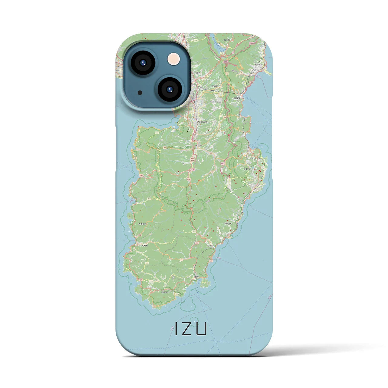 【伊豆2(静岡県)】地図柄iPhoneケース(バックカバータイプ)