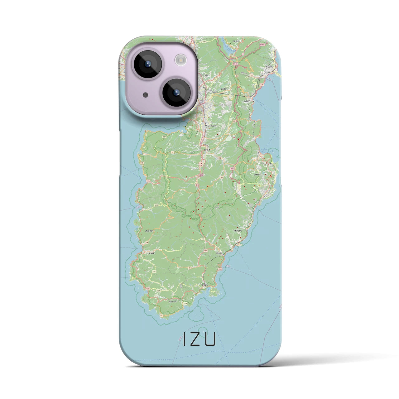 【伊豆2(静岡県)】地図柄iPhoneケース(バックカバータイプ)